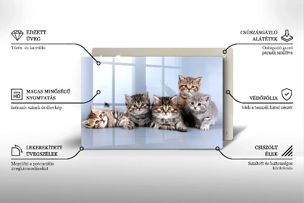 Protège plaque de cuisson De doux petits chatons