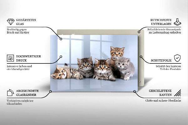 Protège plaque de cuisson De doux petits chatons