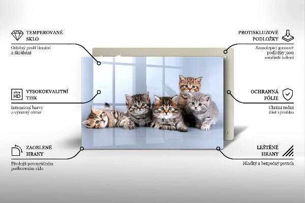 Protège plaque de cuisson De doux petits chatons