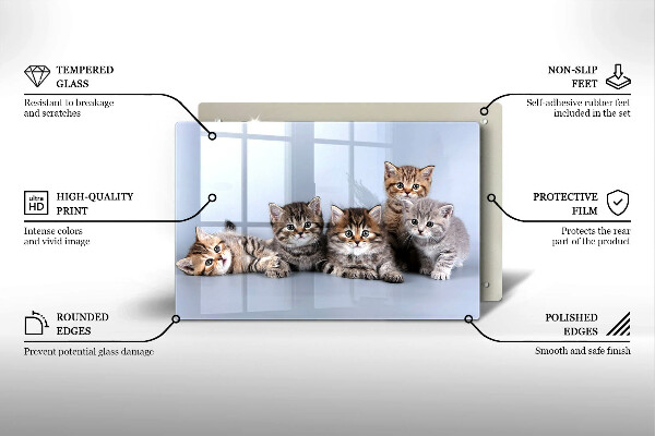 Protège plaque de cuisson De doux petits chatons