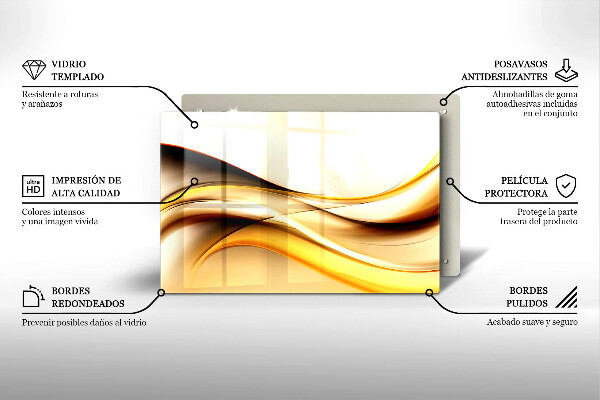 Protège plaque de cuisson Lignes de fumée abstraites