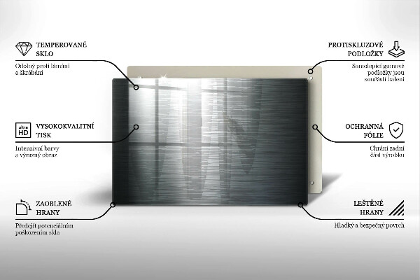 Protège plaque de cuisson Texture métallique