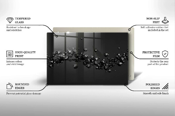 Protège plaque de cuisson Abstraction de formes 3D