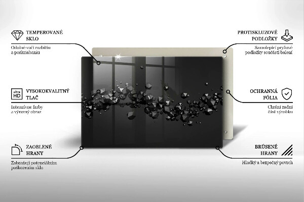 Protège plaque de cuisson Abstraction de formes 3D