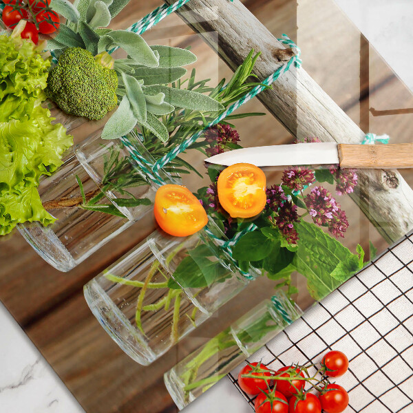 Protège plaque de cuisson Plantes aromatiques vintage