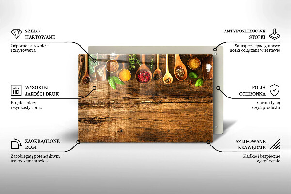 Protège plaque de cuisson Cuillères en bois d'épices