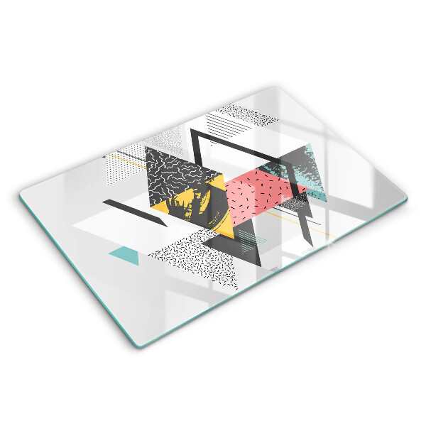 Protège plaque de cuisson Triangles abstraits