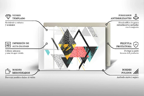 Protège plaque de cuisson Triangles abstraits