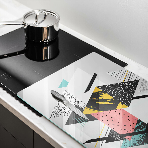 Protège plaque de cuisson Triangles abstraits