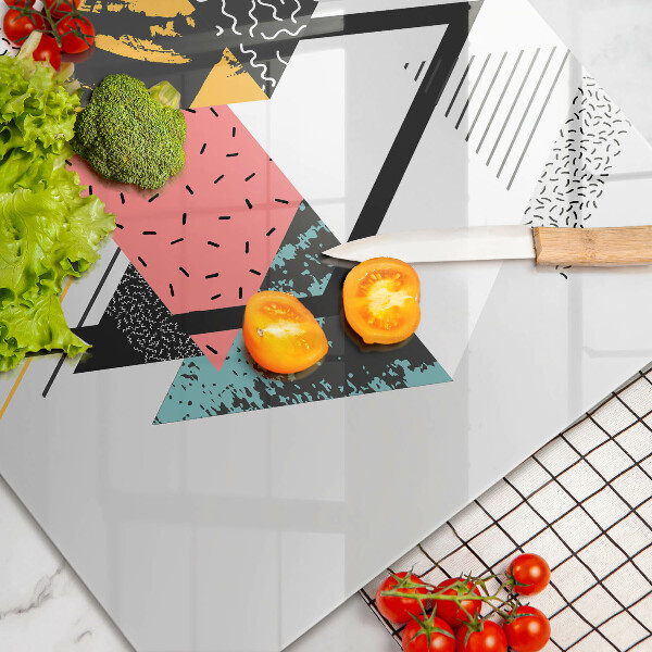 Protège plaque de cuisson Triangles abstraits