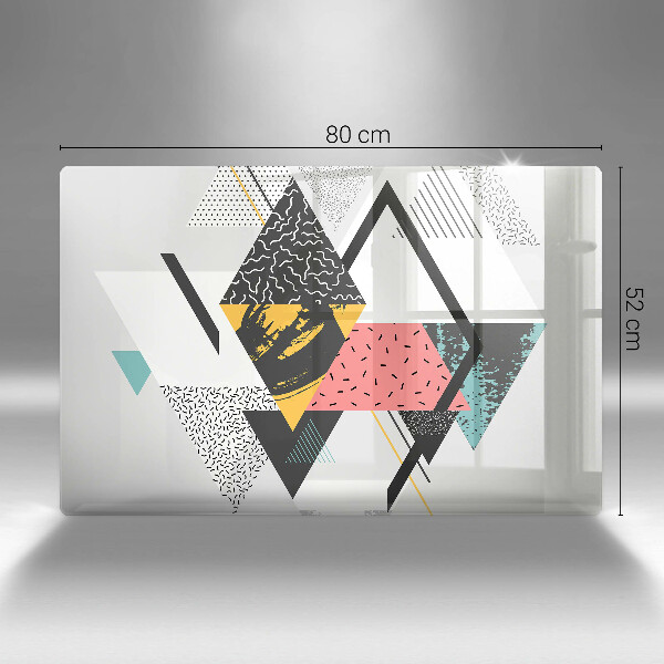 Protège plaque de cuisson Triangles abstraits