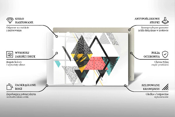 Protège plaque de cuisson Triangles abstraits