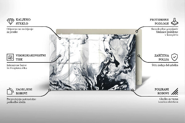 Protège plaque de cuisson Abstraction d'encre