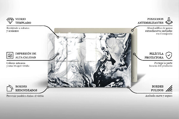 Protège plaque de cuisson Abstraction d'encre