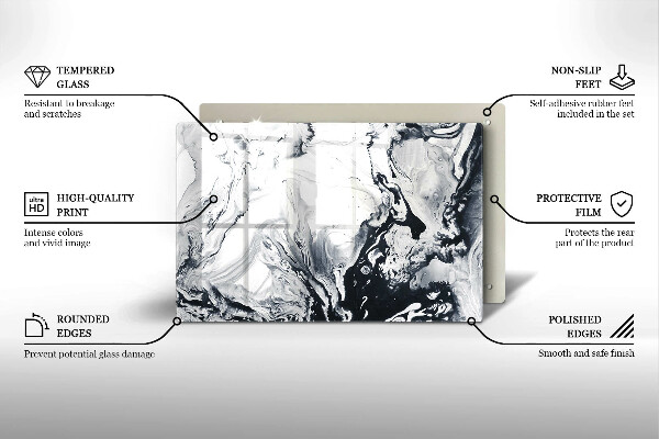 Protège plaque de cuisson Abstraction d'encre