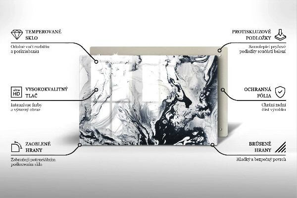 Protège plaque de cuisson Abstraction d'encre