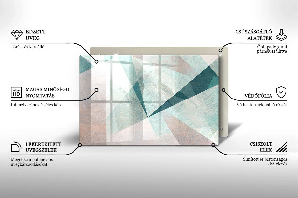 Protège plaque de cuisson Abstraction nette