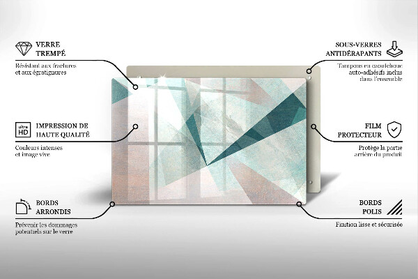 Protège plaque de cuisson Abstraction nette