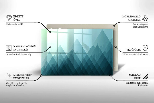 Protège plaque de cuisson Montagnes abstraites