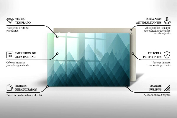 Protège plaque de cuisson Montagnes abstraites