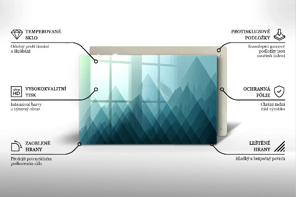 Protège plaque de cuisson Montagnes abstraites