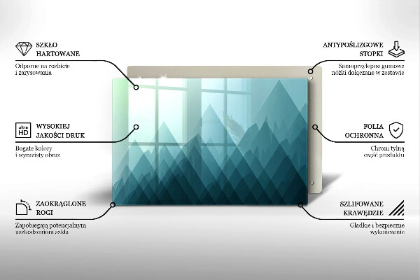 Protège plaque de cuisson Montagnes abstraites