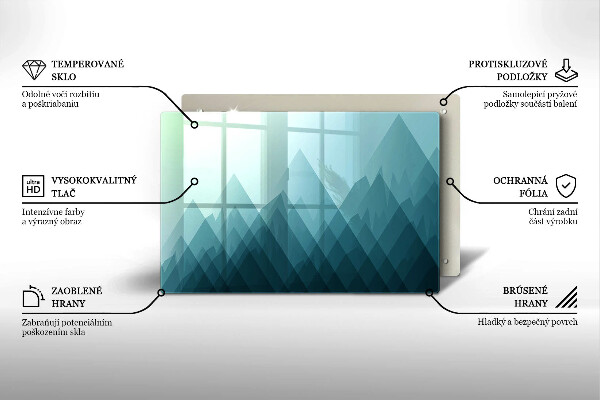 Protège plaque de cuisson Montagnes abstraites