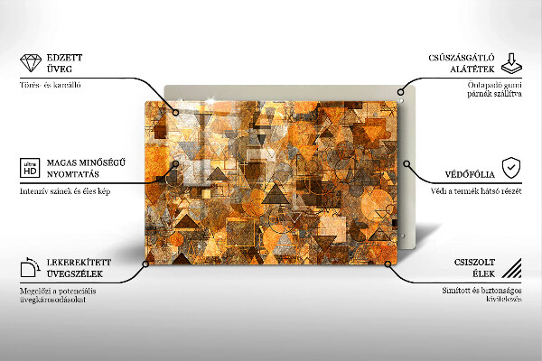 Protège plaque de cuisson Modèle sans couture de figures géométriques