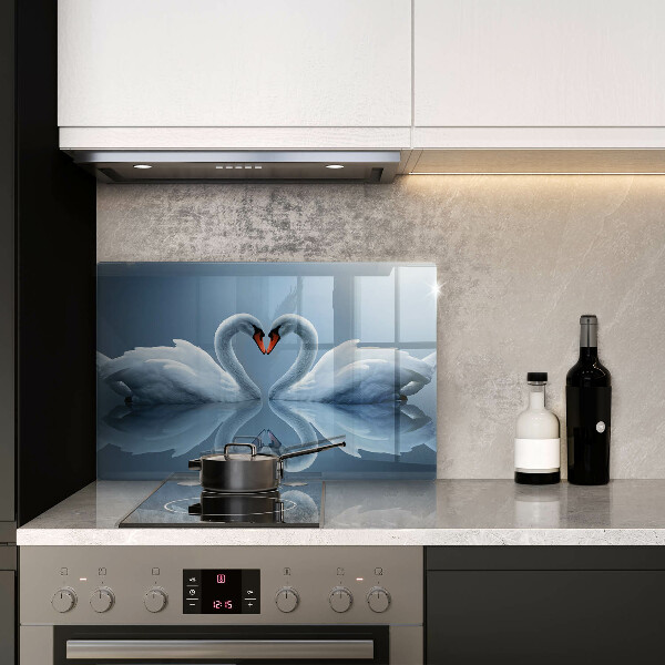 Protège plaque de cuisson Deux coeurs de cygne