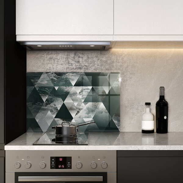 Protège plaque de cuisson Triangles et eau