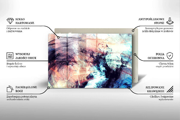 Protège plaque de cuisson Abstraction peinte