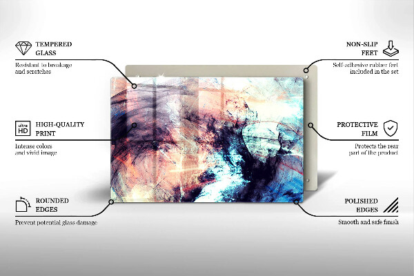 Protège plaque de cuisson Abstraction peinte