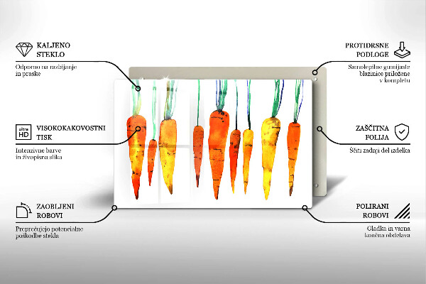 Protège plaque de cuisson Illustration de carotte