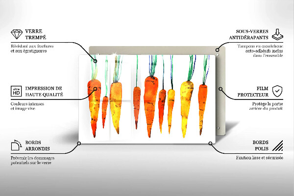 Protège plaque de cuisson Illustration de carotte