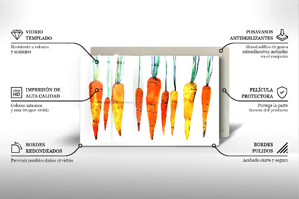 Protège plaque de cuisson Illustration de carotte