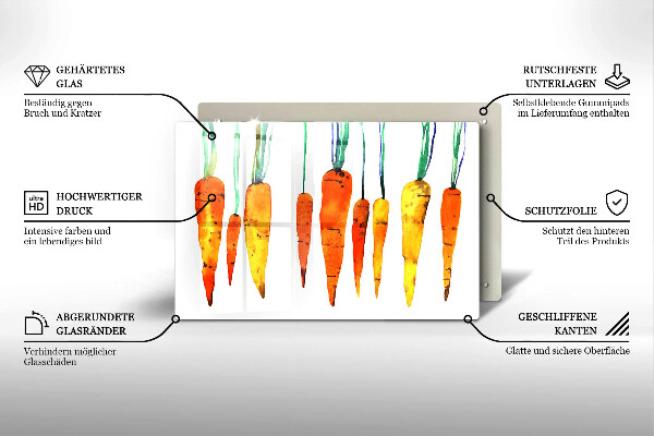 Protège plaque de cuisson Illustration de carotte