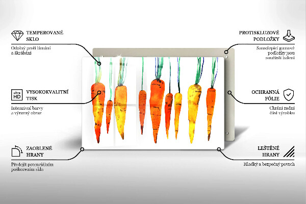 Protège plaque de cuisson Illustration de carotte