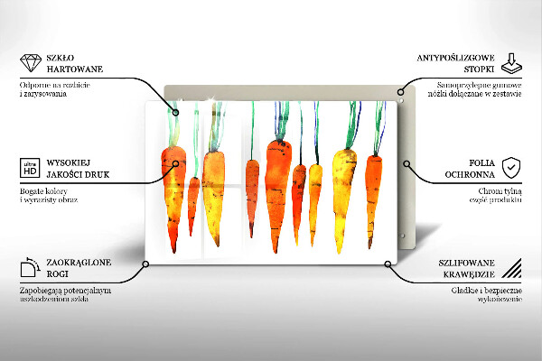 Protège plaque de cuisson Illustration de carotte