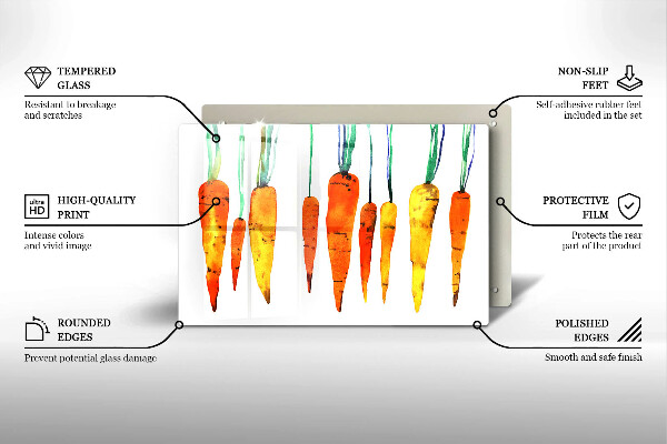 Protège plaque de cuisson Illustration de carotte