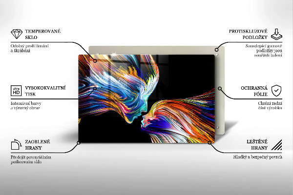 Protège plaque de cuisson Baiser abstraction