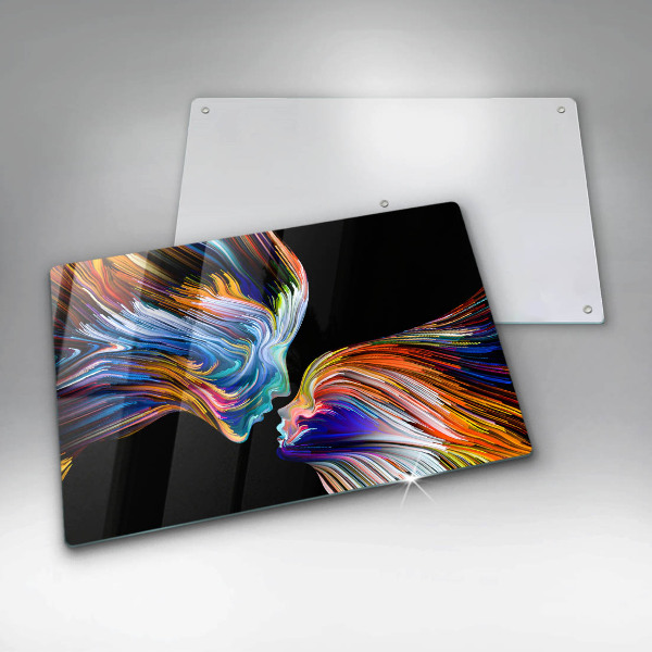 Protège plaque de cuisson Baiser abstraction