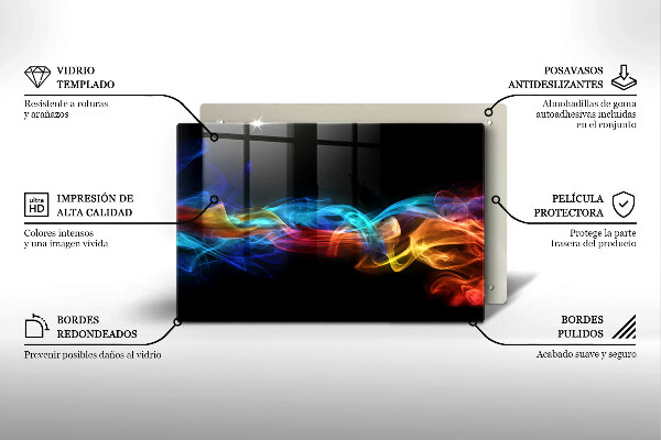 Protège plaque de cuisson Fumée colorée