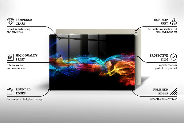 Protège plaque de cuisson Fumée colorée