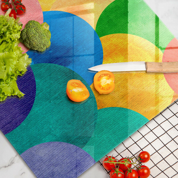 Protège plaque de cuisson Cercles colorés