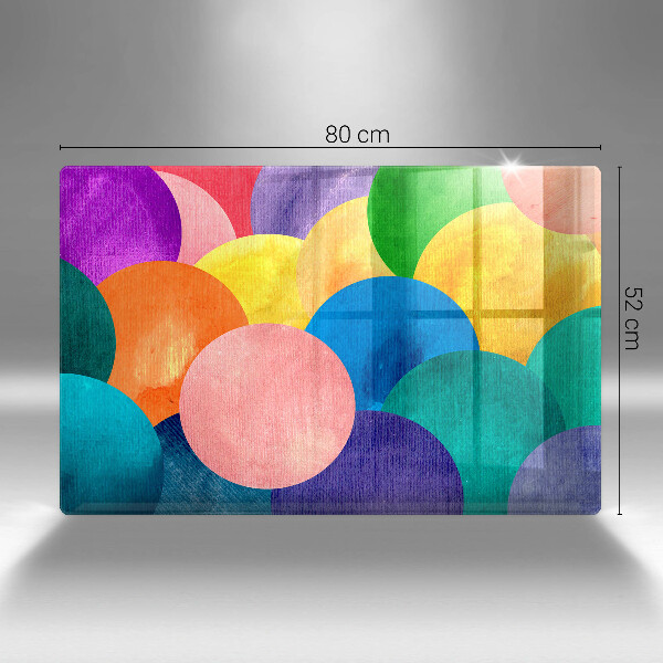 Protège plaque de cuisson Cercles colorés