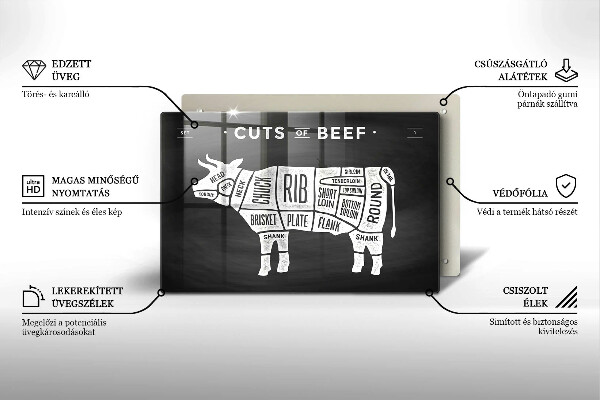 Protège plaque de cuisson Bœuf à la viande de vache