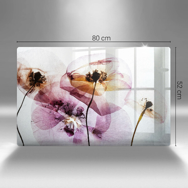 Protège plaque de cuisson Fleurs délicates