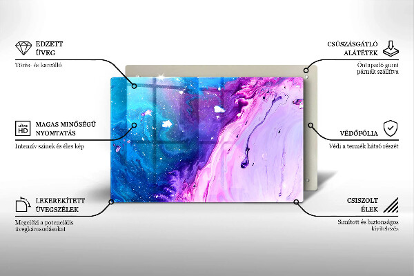 Protège plaque de cuisson Encres d'abstraction