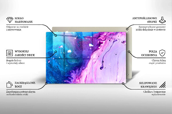Protège plaque de cuisson Encres d'abstraction