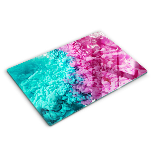Protection pour plaque de cuisson Fumée rose turquoise